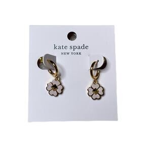 Kate Spade spades & studs enamel huggies Earrings in Chalk Pink